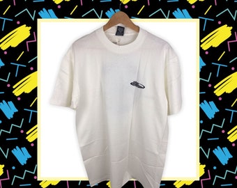 No Fear 80s 90s vintage -ponte en el camino y acorta tu juego- camiseta de skate de surf con costura simple impresa hecha en EE. UU. weiß talla L