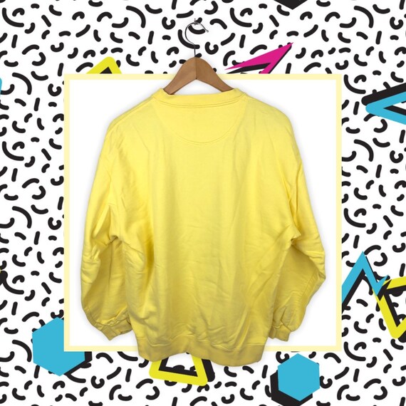 Rare Hugo Boss Und Logo 90s Vintage Gelb Coolem Pullover - in Stickerei Limonen Size Oversized Etsy Sweater M 80s Mit Designer Fit Sweatshirt Israel