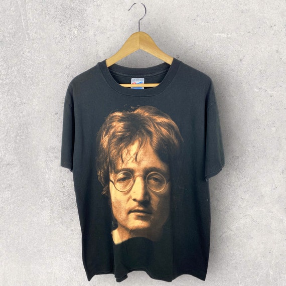 Rare Hanes 90s Vintage John Lennon Winterland T-shirt 1994 Schwarz 