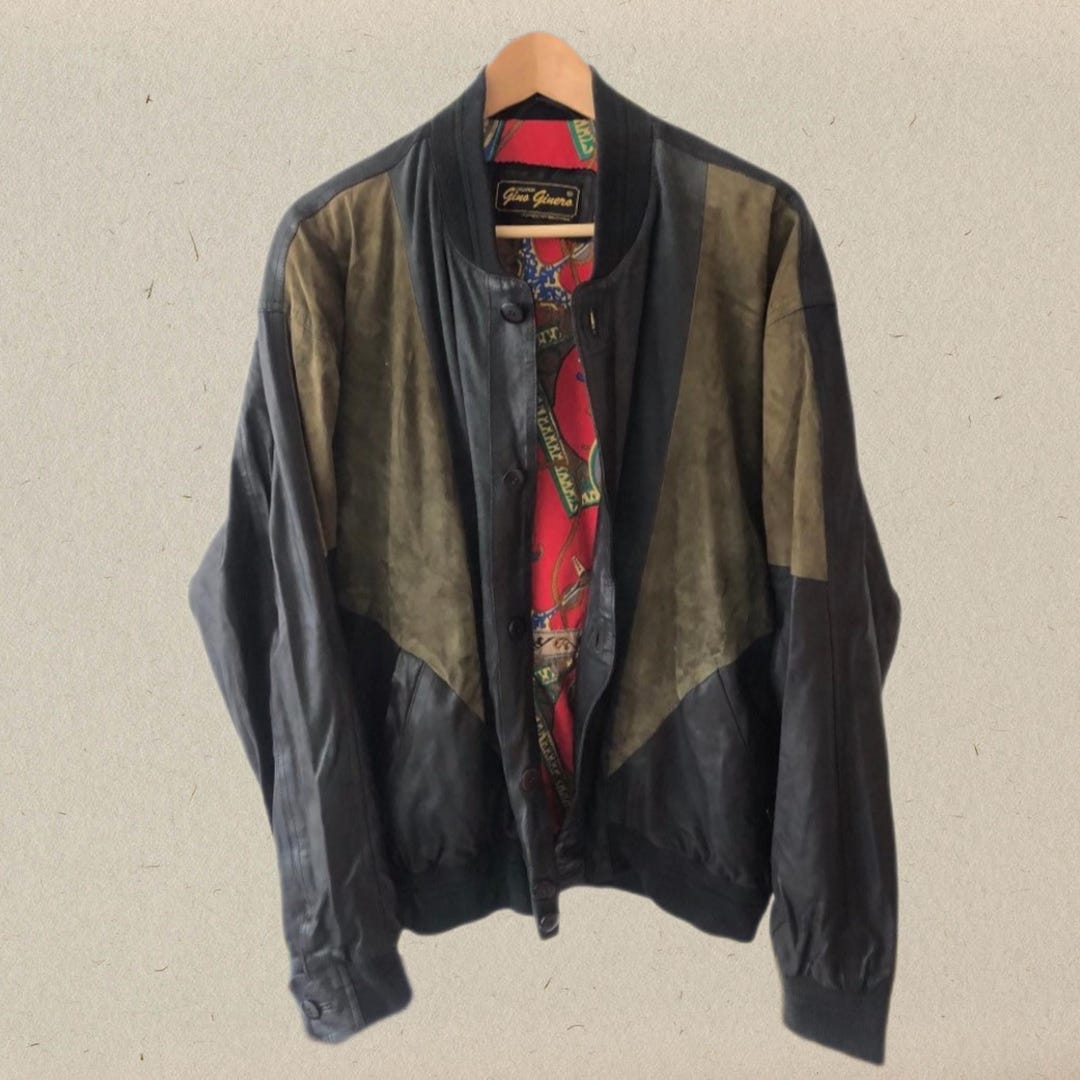 Gino Ginero Leather International 80s 90s Vintage Echt Gino Ginero Leather International 80s 90s Vintage Echt