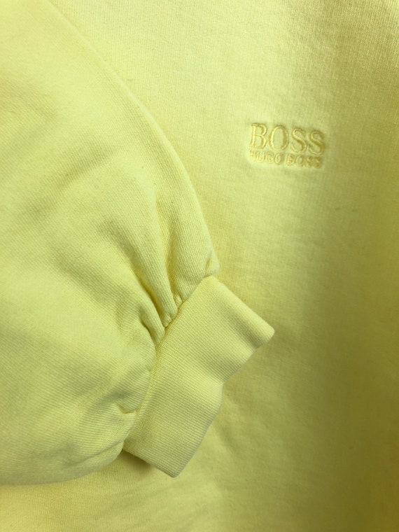 Pull Hugo BOSS Vintage Années 90 – Gris Chiné, Logo, Taille M Homme