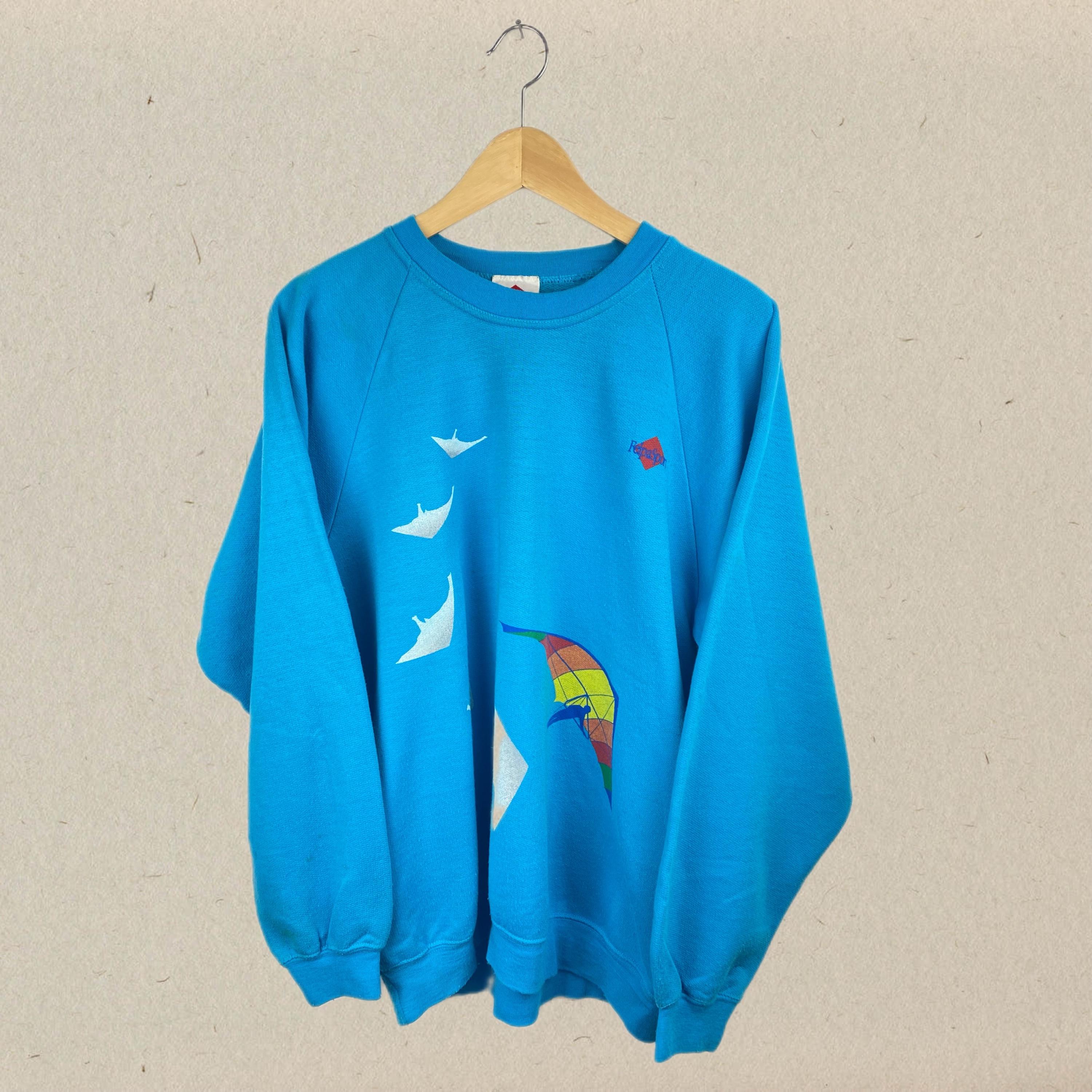 Vintage Felpa Parmalat Sweatshirt 90s Fallschirmspringer Print | L 
