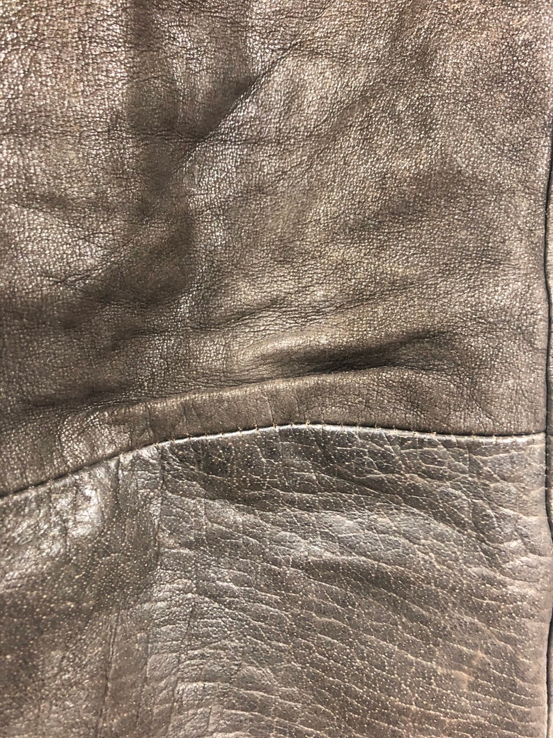 Traction 80s 90s vintage Echtleder Hose genuine leather pants straight fit braun size 32