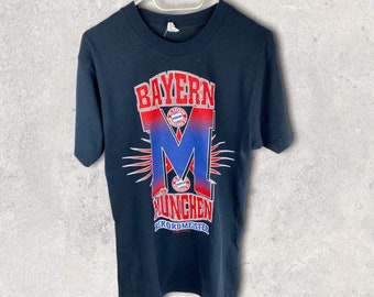 Screenstars 90s vintage Bayern München Meister Fussball T-Shirt black size M