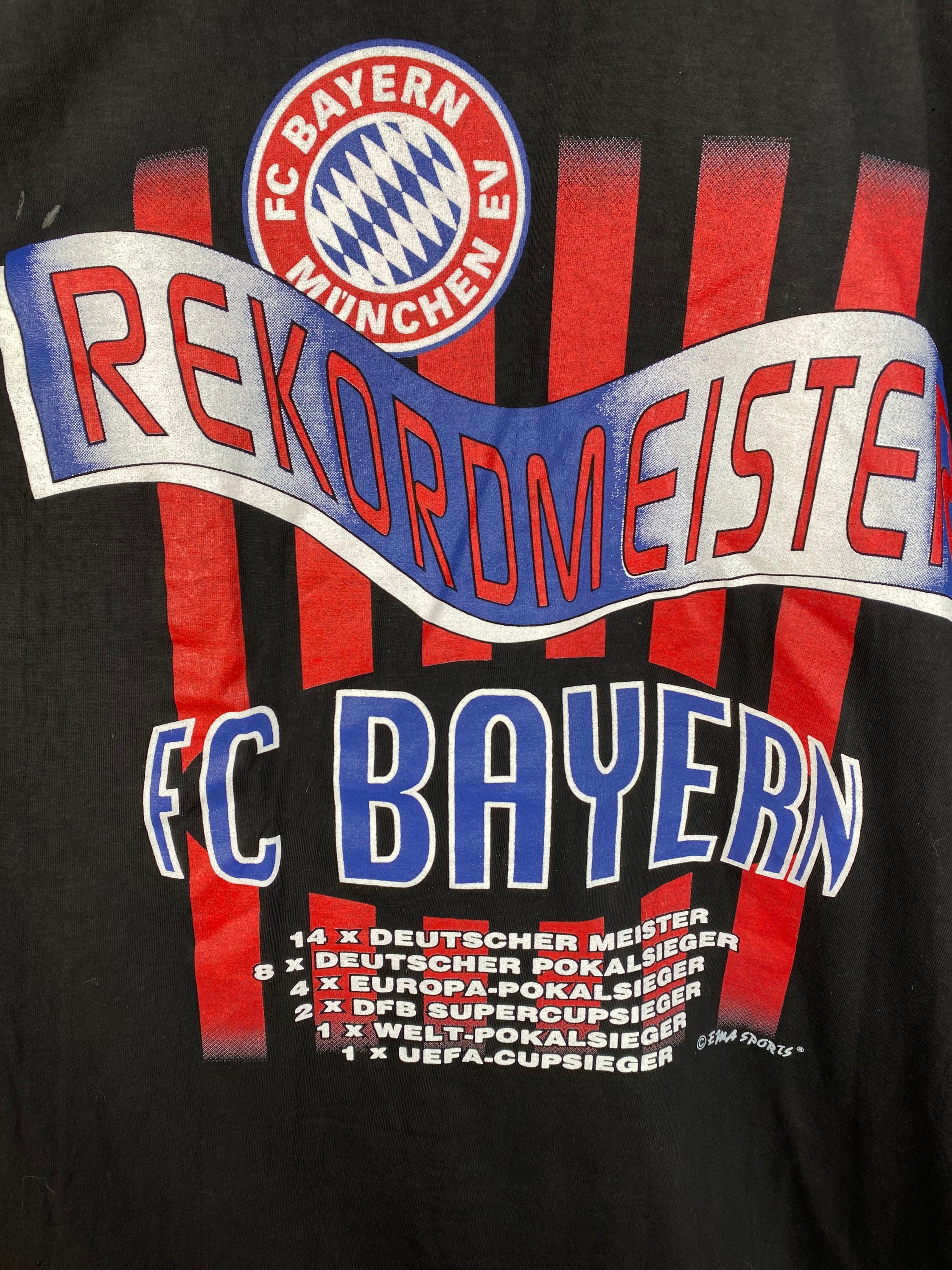 Discover Bayern Mnchen 90s vintage Fuball Rekordmeister T-Shirts