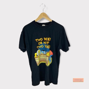 Screenstars 90s vintage The Simspons 1998 Homer und Barney Beer T-Shirt schwarz size L
