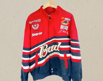 Vintage Budweiser NASCAR Racing Jacket - Etsy