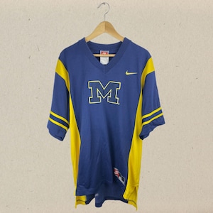 Nike Team Sports 90s Vintage University of Michigan Shootingshirt blau L