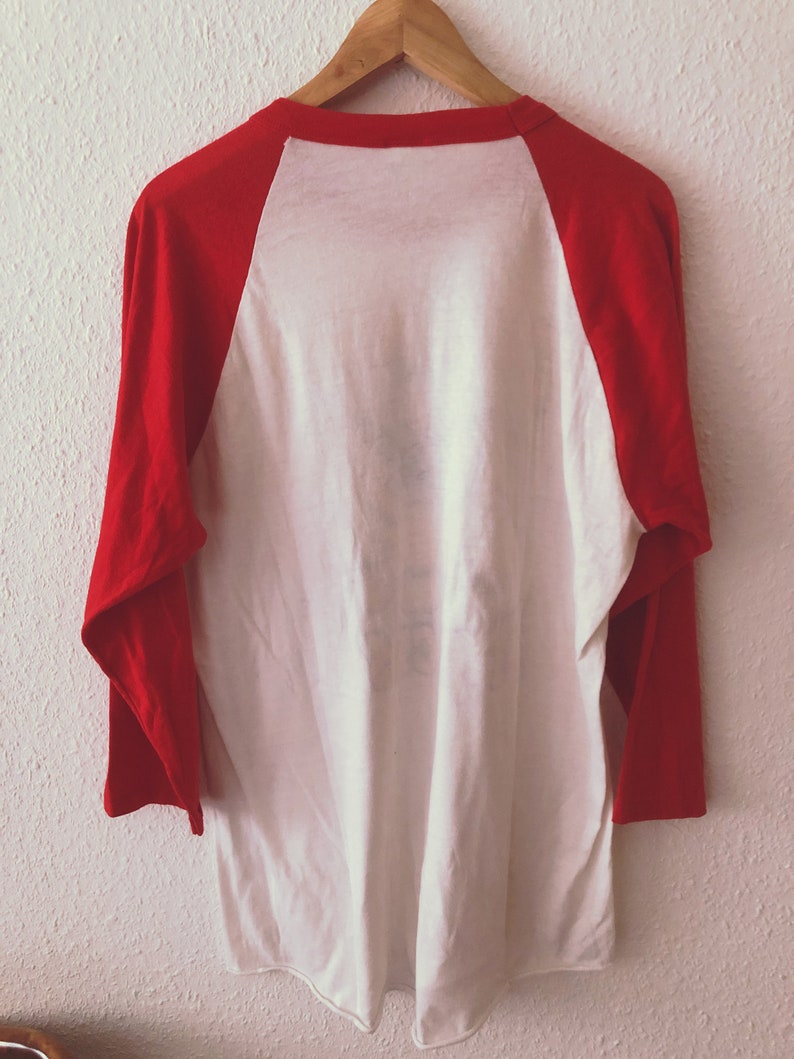 Hanes Made in USA 5050 Vintage 90s US Army FJ Jackson Longsleeve Shirt white red size xl
