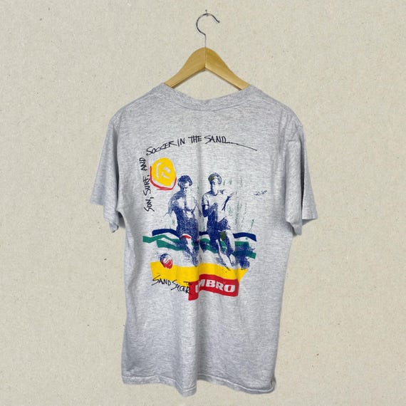 Umbro Blaues Vintage 90s Beach-Fussball Shirt M