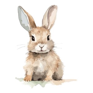 Watercolor Easter Bunny Digital Download, Easter, Printable Image bunny prints, PRINTABLE wall art, Bunny Decor, Printable, Rabbit Wall Art
