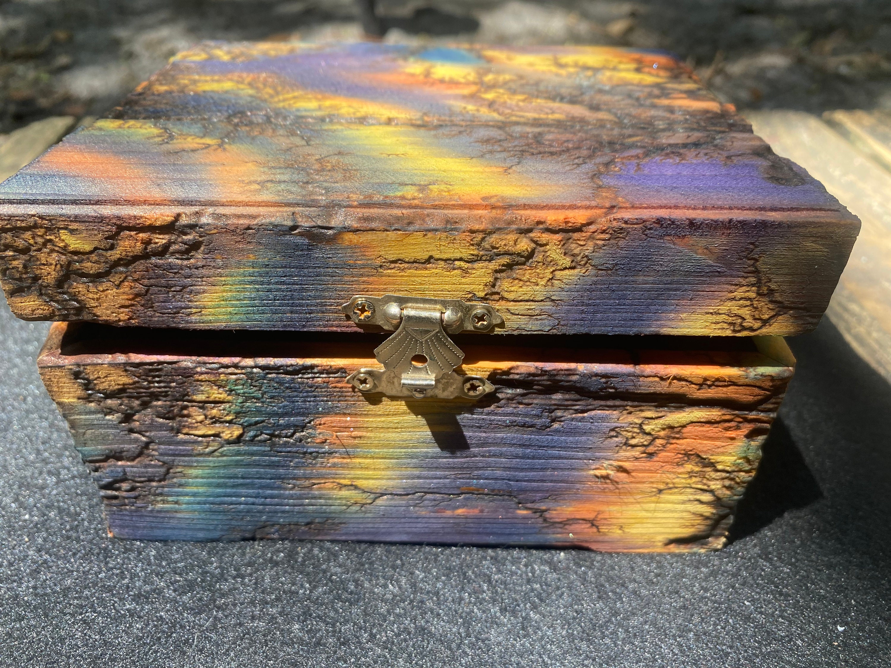 Fractal Wood Burned Box “high Voltage” - Etsy