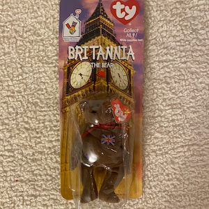 Very Rare 2 Errors “Britannia” TY Beanie Babies