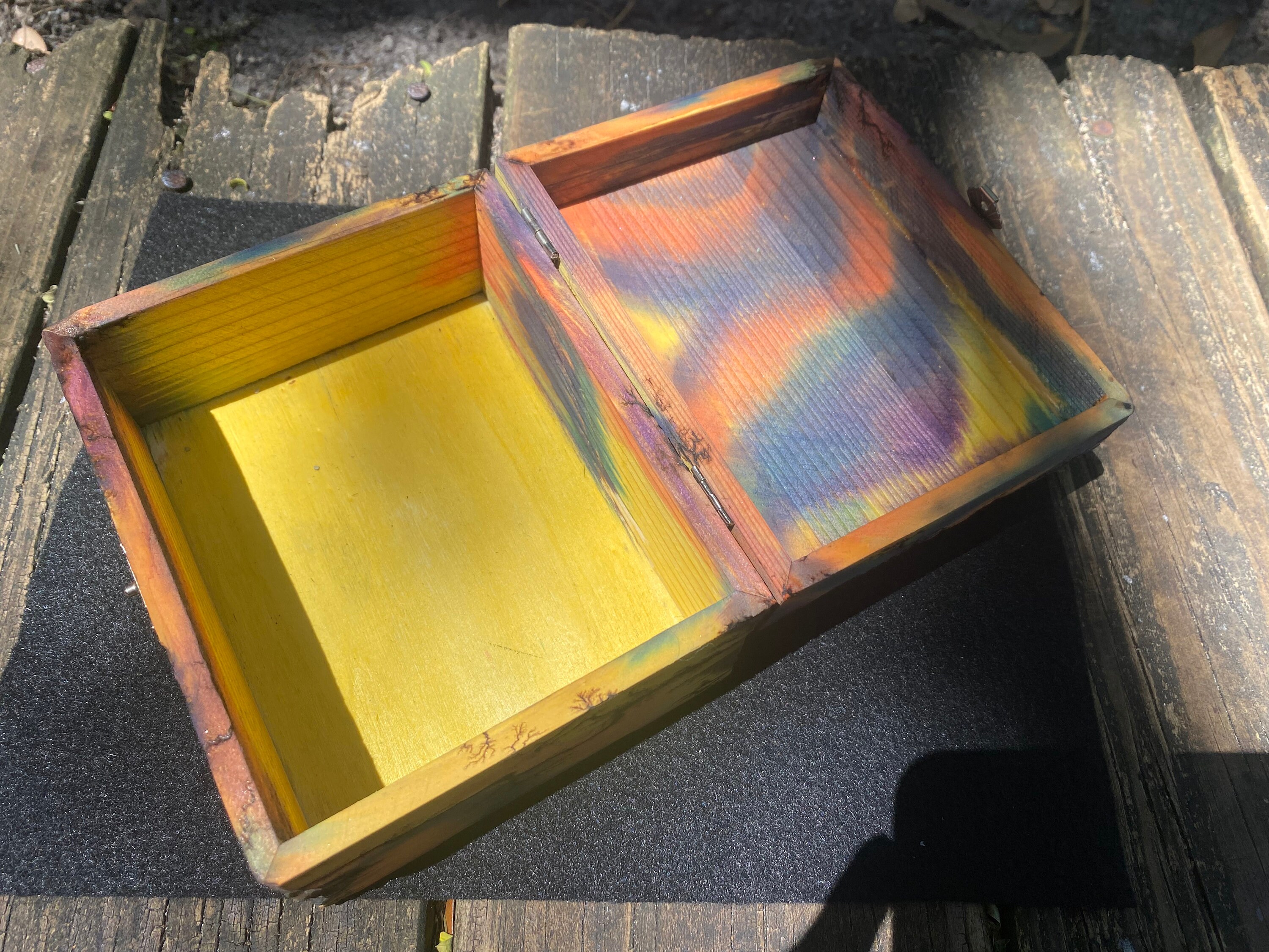 Fractal Wood Burned Box “high Voltage” - Etsy