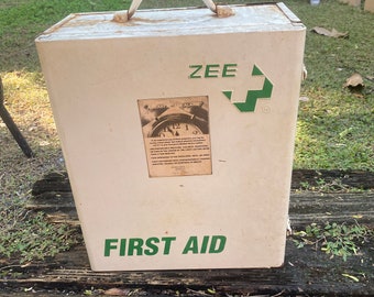 Antique ZEE Industrial First Aid Cabinet