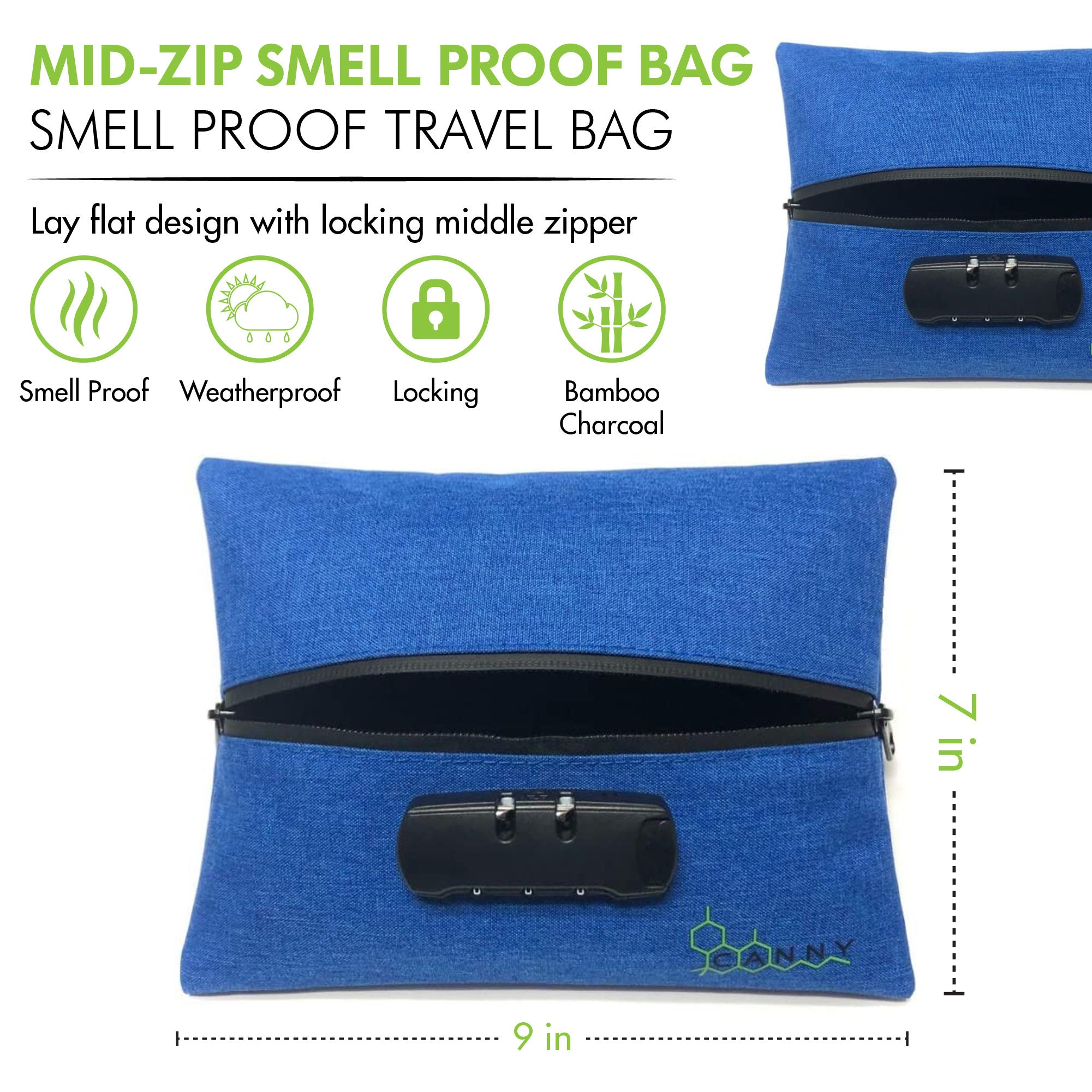 CANNY Midzip Locking Smell Proof Bag Large Odor Etsy
