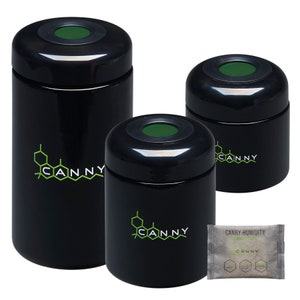 CANNY UV Jar With Hygrometer - Storage Herb Glass Jar and Air-Tight Lid Smell Proof Container Odor Resistant