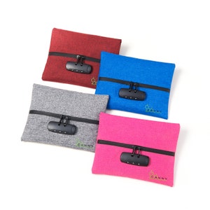CANNY Mid-Zip - Bolsa à prova de cheiros com trava - Bolsa de viagem grande para eliminar odores com trava - Carvão de bambu à prova de cheiros e carvão ativado