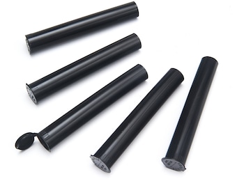 CANNY Doob Tube – Black 4.5” Hinged Lid Airtight Smell Proof Container Pre-Roll Protection Stash Storage