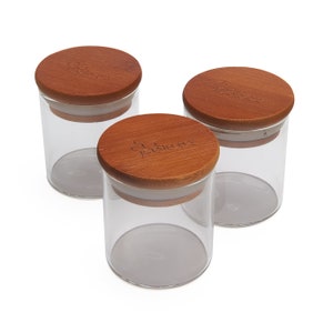CANNY Bamboo Storage Jar – Premium Bamboo Stash Jar and Lid. Air-Tight Smell Proof Container Odor Resistant - Food Storage