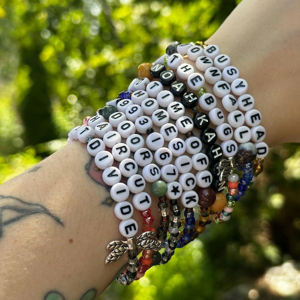 Noah Kahan Friendship Bracelets | The Great Divide Tour 2026 Handmade Jewelry | Beaded Lyric Bracelets