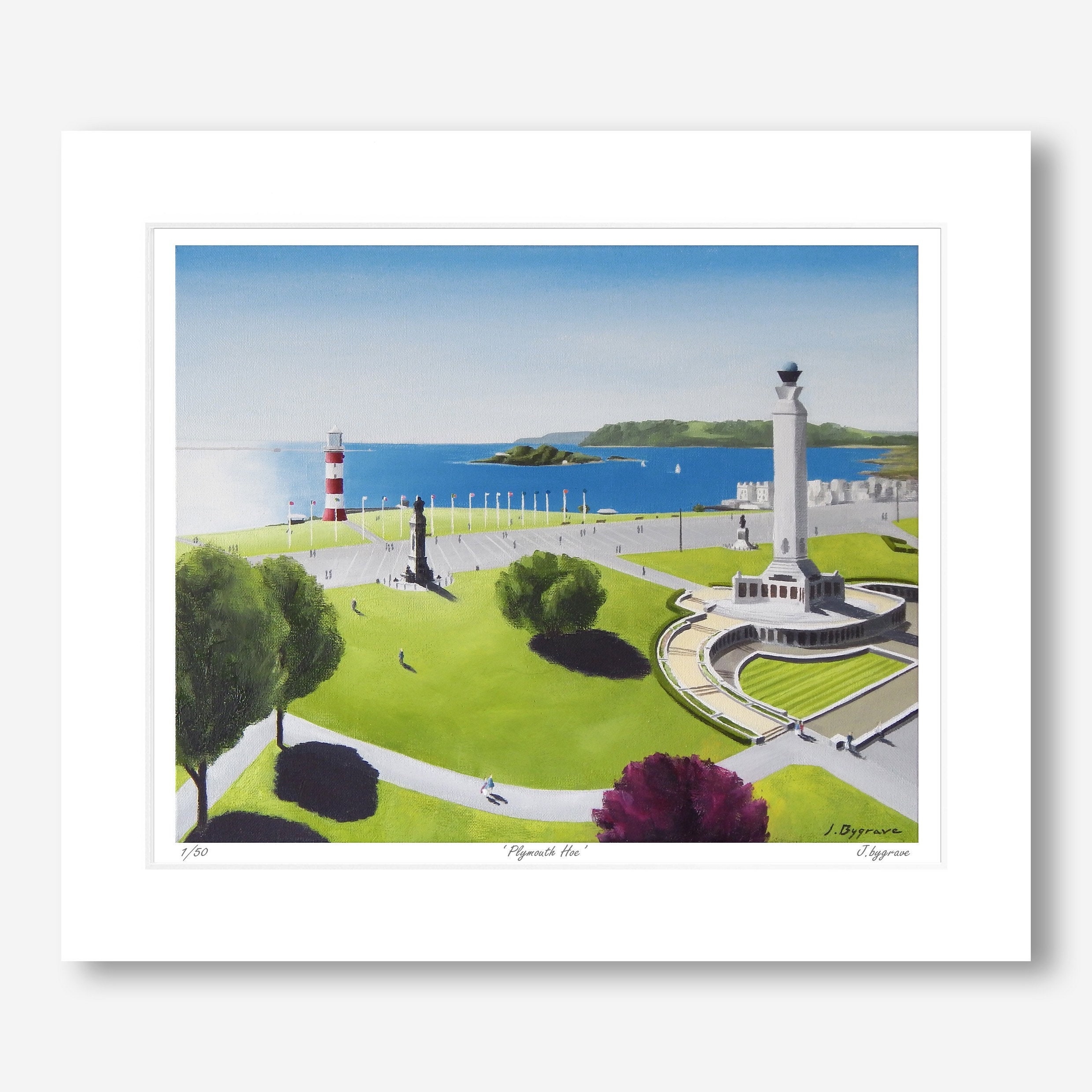 Plymouth Hoe Devon England Sea View Hochwertiger Druck | Etsy