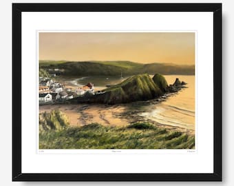 Hope Cove Art Print - South Devon - Seascape Print - Beach - Seaside - Office/Home Wall Decor - Gift - Ocean View - Sea