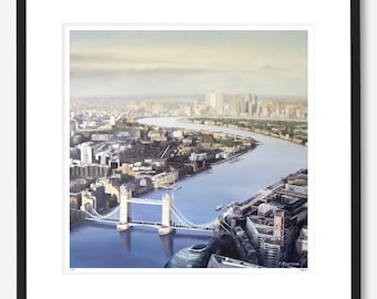 London from The Shard High Quality Fine Art Print - Cityscape Print - Tower Bridge - City - Office/Home Wall Decor - River Thames - Gift