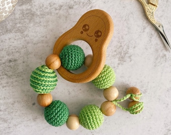 Baby rattle avokado - baby avocado rattle