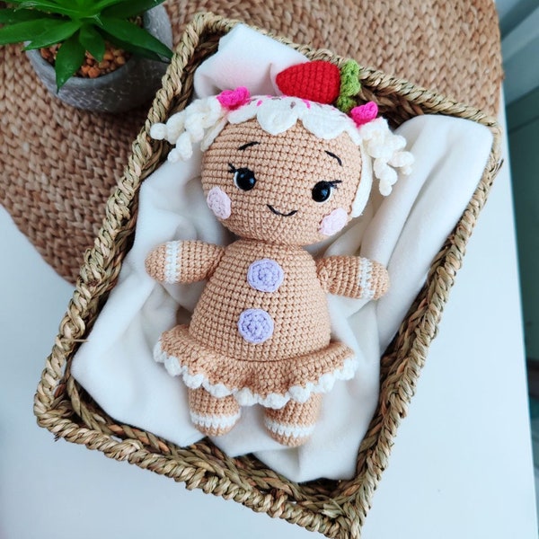 Jouet gingerbread - amigurumi gingerbread - Cadeau amigurumi gingerbread - Gingembre cookies