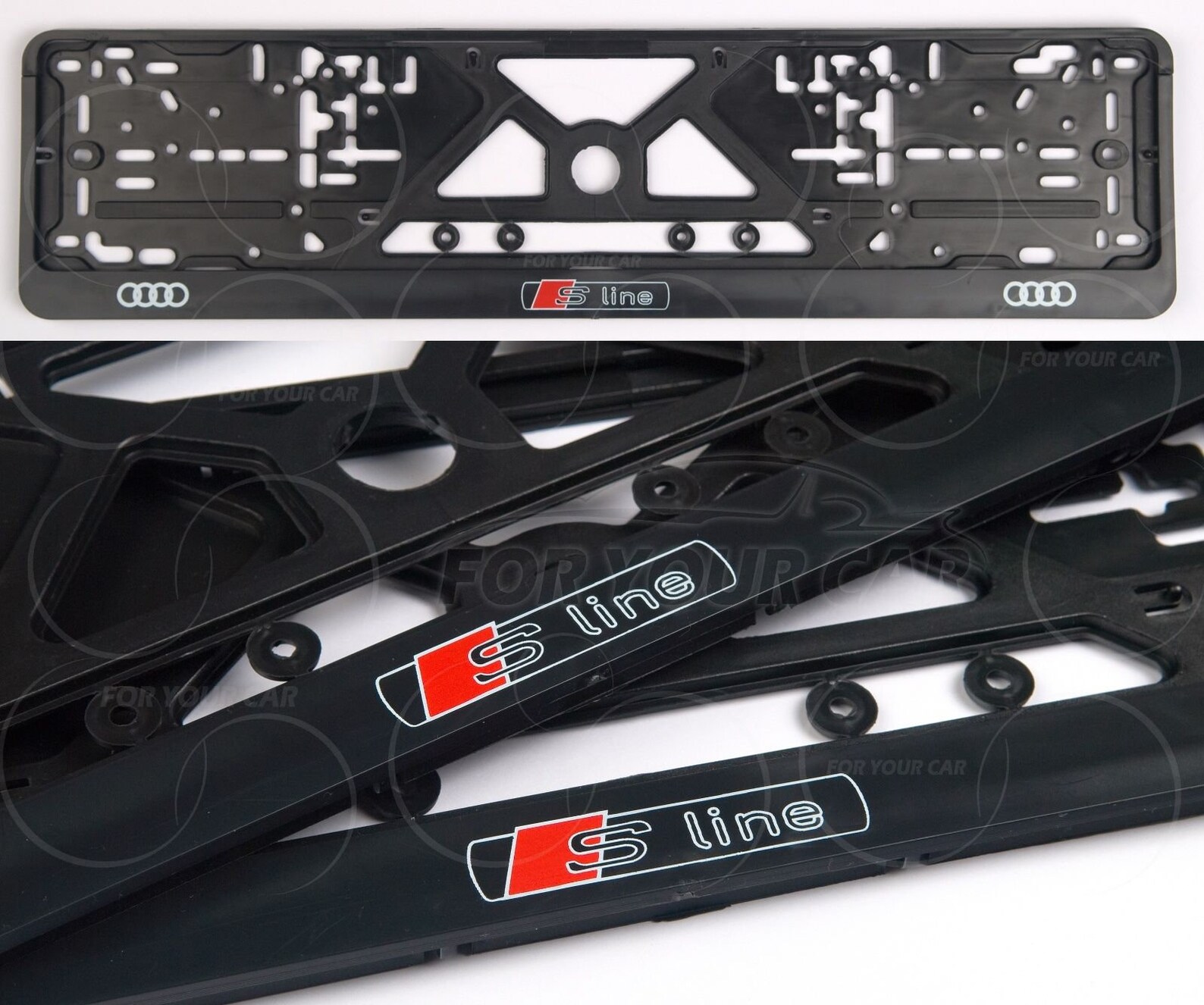 Audi Sline License Plate Frame Holder for Auto European Size Etsy