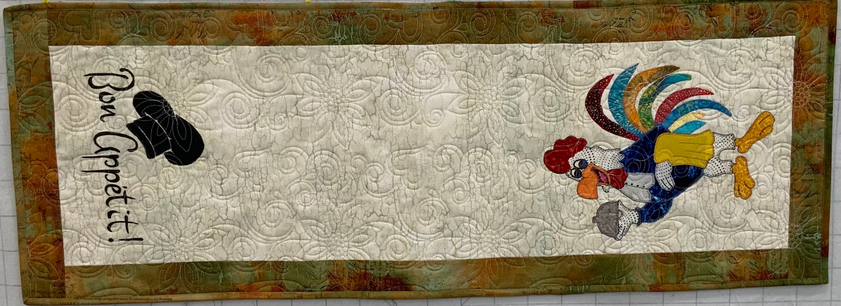 Bon Appetit Rooster Runner Pattern - Etsy