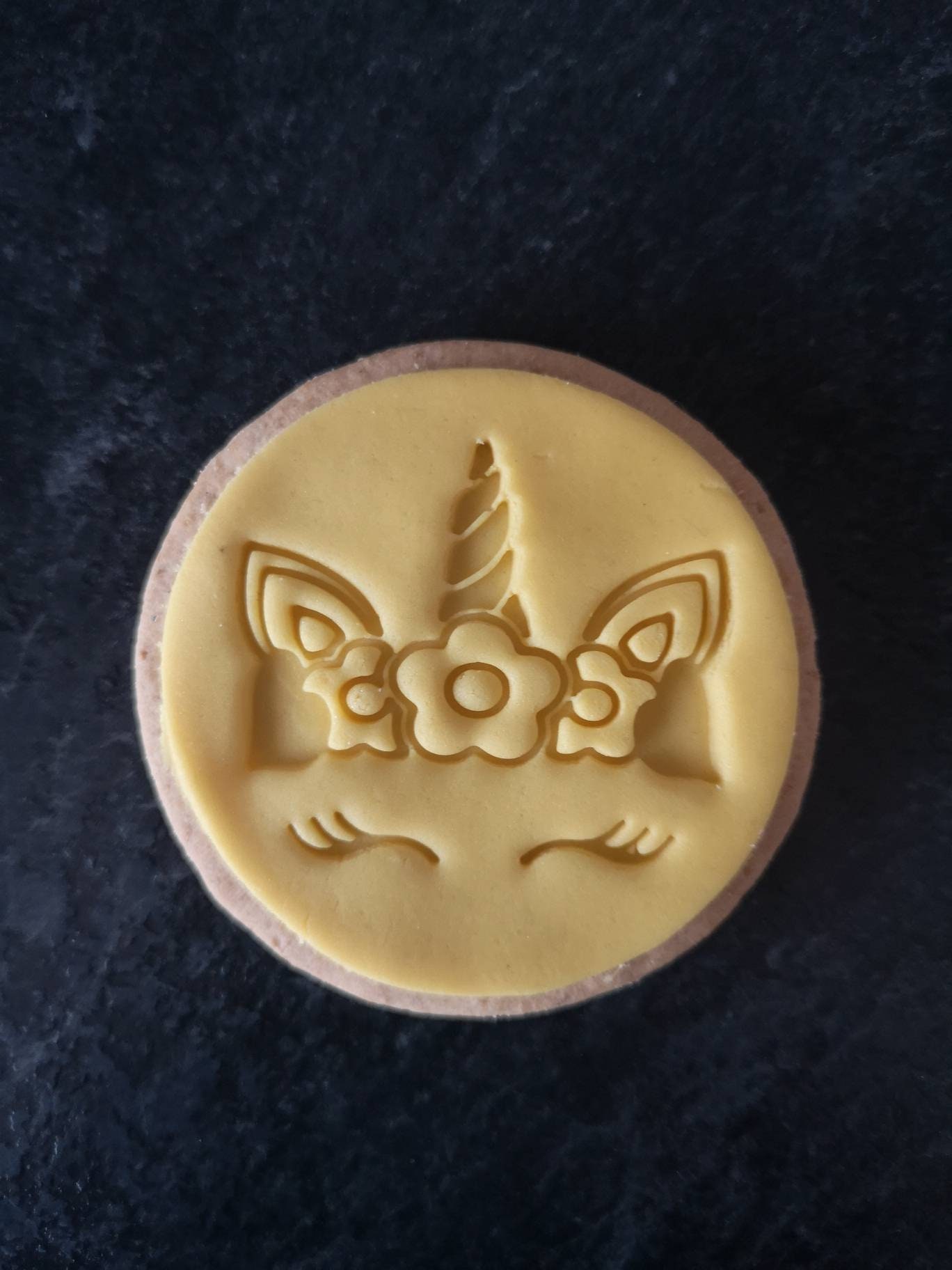 Unicorn face embossed stamp Unicorn stamp Unicorn embossed Etsy