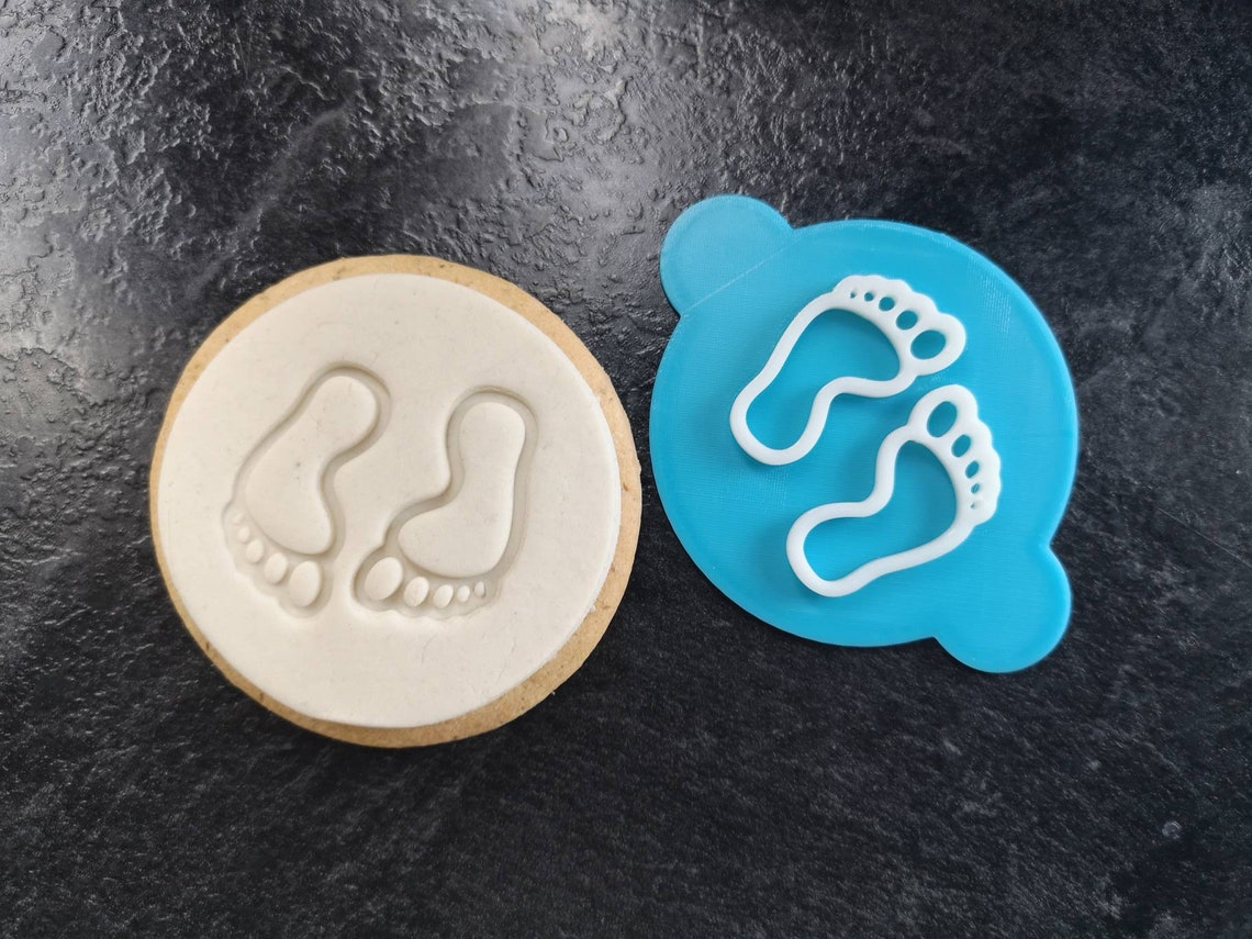 Baby feet embossed stamp baby feet reverse stamp embossed Etsy