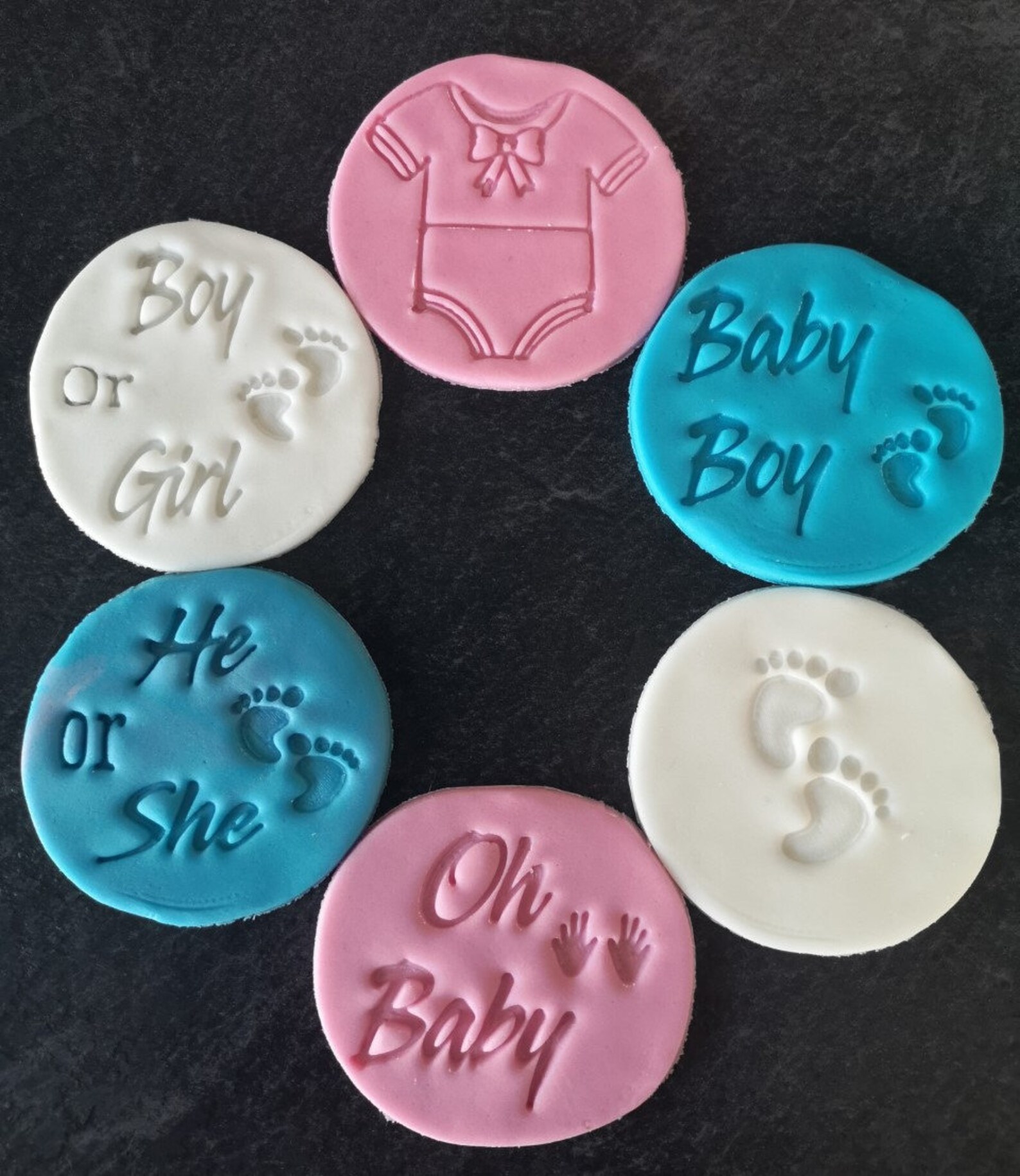 Oh Baby Embossed Fondant Cookie Stamp for Baby Shower Etsy
