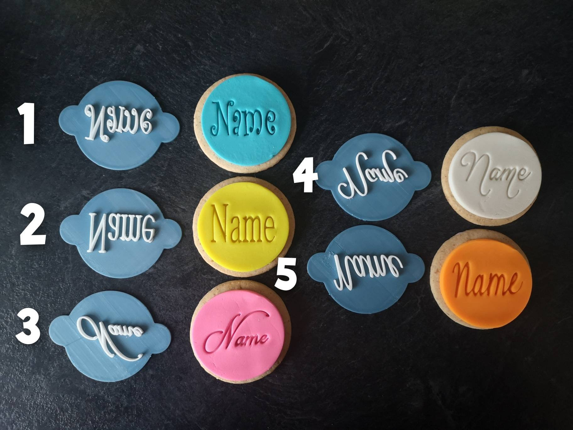 Custom Name Embossed Stamp Personalised Name Stamp for Etsy UK