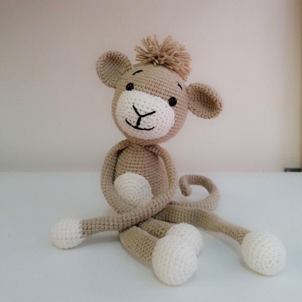 Gehäkelter Affe; Handgemachtes Kuscheltier; Amigurumi