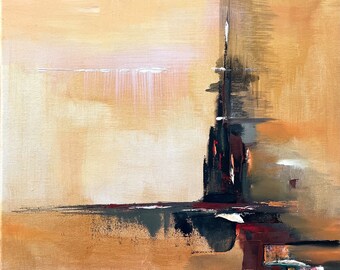 Original oil and acrylik painting on canvas. ”maybe it's a lighthouse?» 2024  Best gift for you.