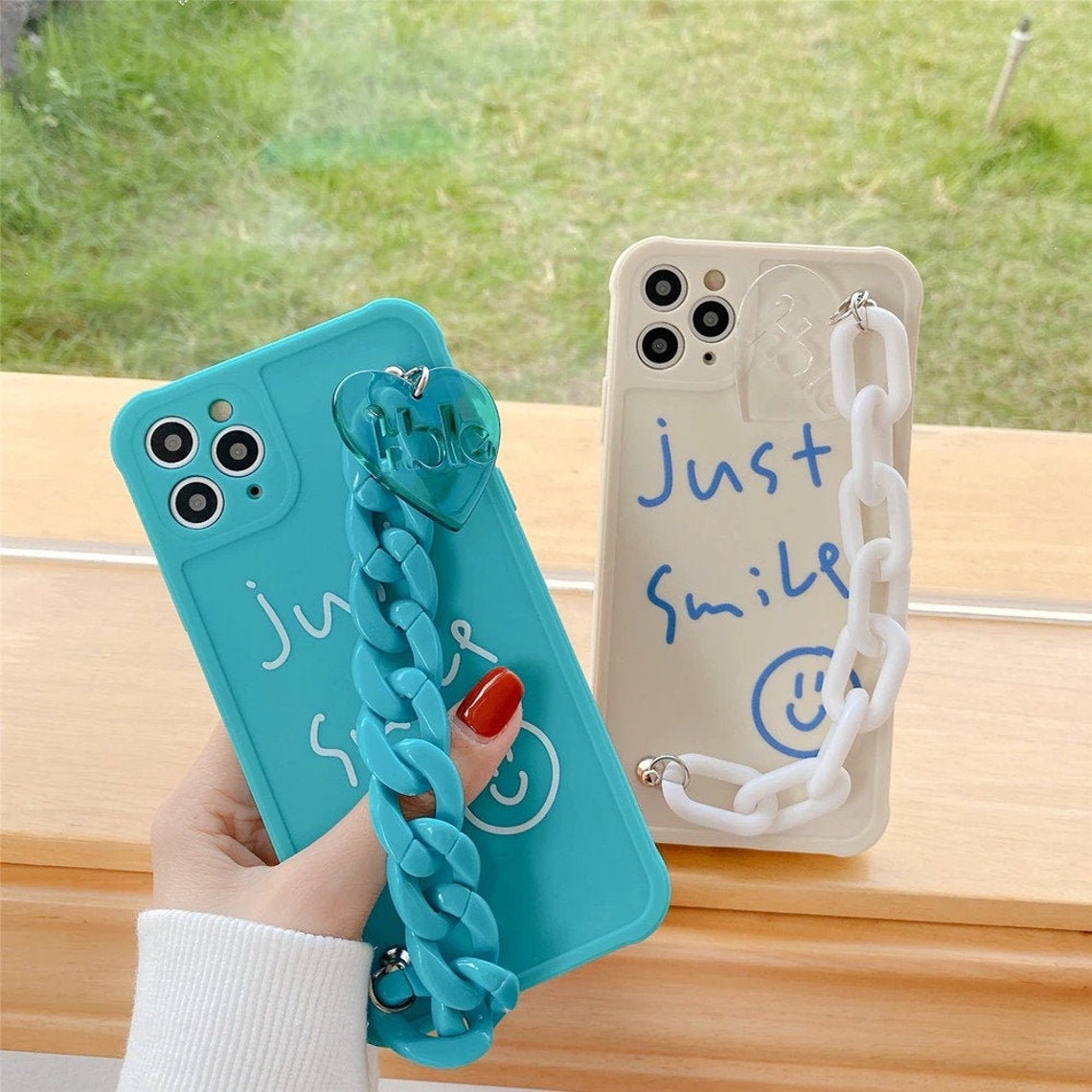 Just Smile Wrist Chain Bracelet Phone Case iPhone 12 11 Pro Etsy