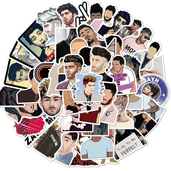 ONE DIRECTION Before and After Zayn Vinyl Laptop Decal Stickers 25 Pieces