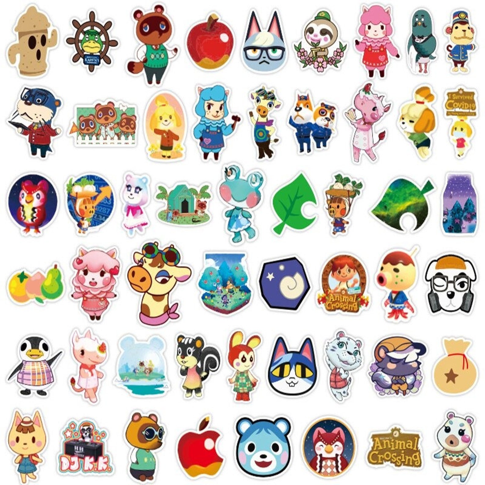10/50/100pcs Animal Crossing Stickers Etsy