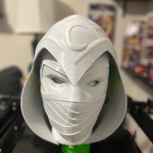 Moon Knight 3d printed helmet & hood | Marple pla finish
