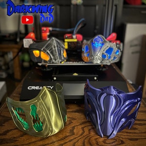 Mortal Kombat masks | 3d printed mortal kombat masks reptile subzero & scorpion