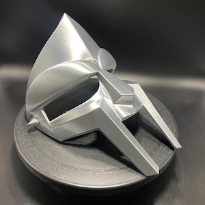 MF Doom mask | Silver silk printed MF Doom mask
