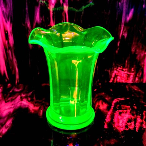 Fluted Glass Vase Etsy