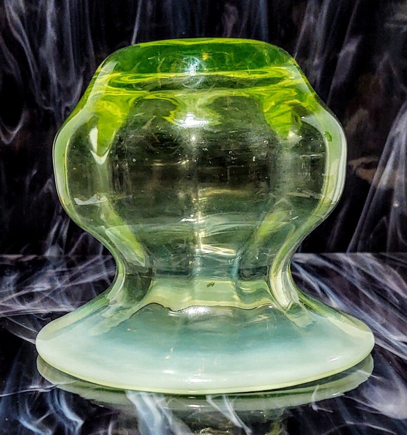Yellow Opalescent Uranium Glass Vase, Gibson Art Glass CIRCA 1999 - Etsy