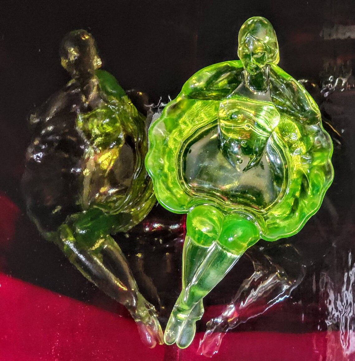 Vintage Westmoreland Green Uranium Glass Nude Lady In Tub Soap Etsy