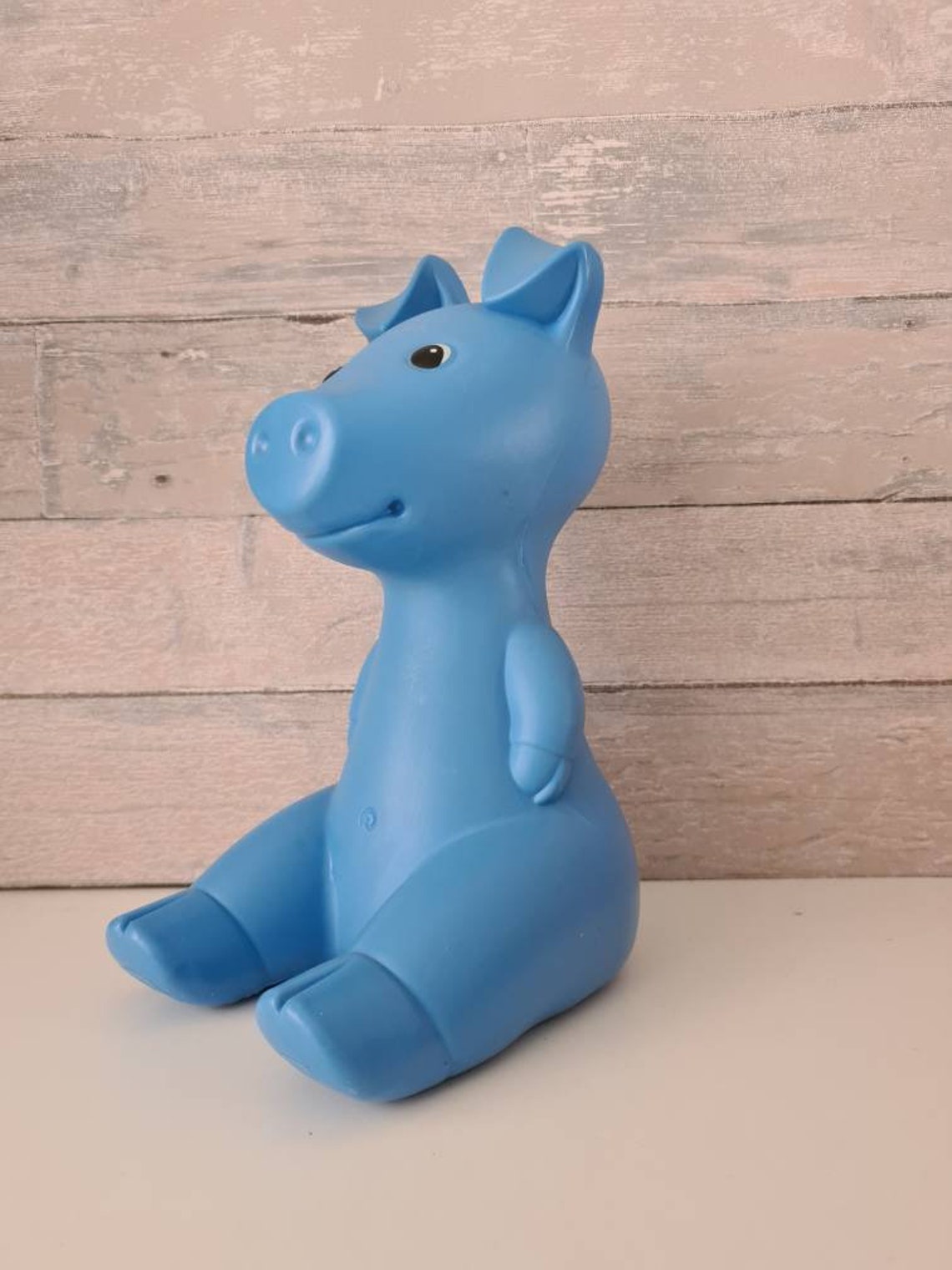 Vintage 1980 Ikea Blue Piggy Bank Design Monika Mulder Etsy