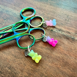 Paquete de ositos de goma: etiquetas para instrumentos con monograma