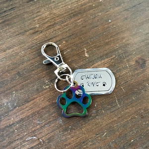 Vet Tech keychain with charm by vettechstuff.com